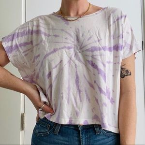 Purple tie dye tee S